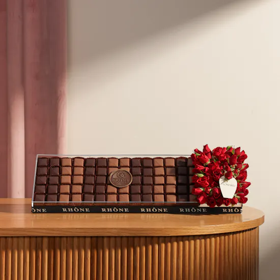 Rhône Rectangular Chocolate Tray | Love Red Roses