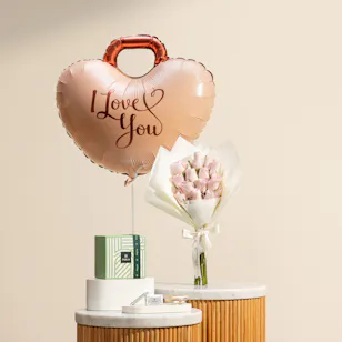 Patchi Classic Chocolate Box | I Love You Balloon and Flowers