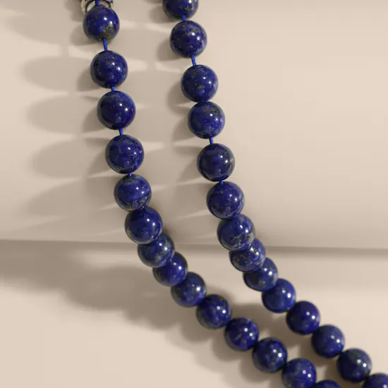 Zayan Lapis Lazuli with Silver Rosary