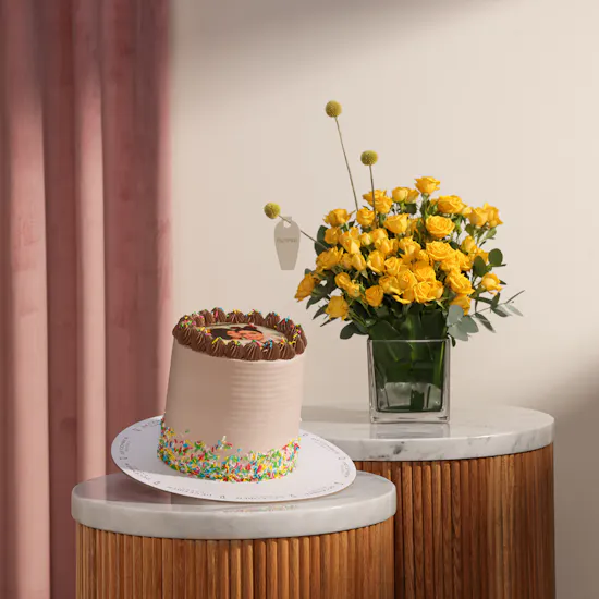 December Cake Personalized Photo Chocolate Cake | Moment of Pure Flowers