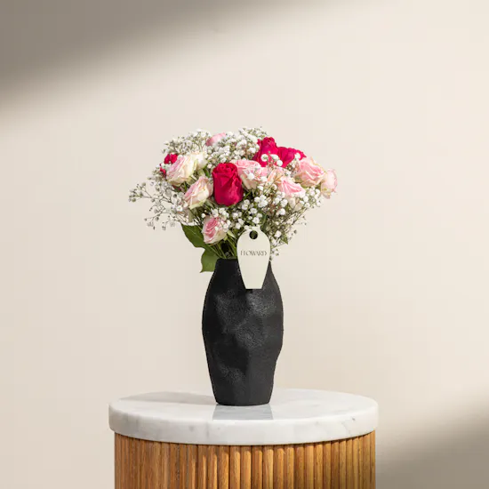 Sweet Entwining Rose Vase