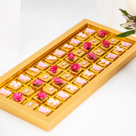 Ghazl Baby Girl Chocolates | Pink Flowers