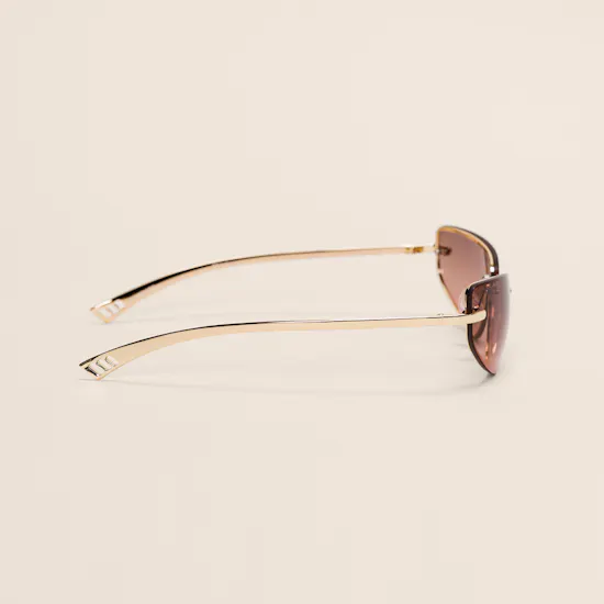 Le Specs Bubbles Wrap Gold Smokey Pink Gradient Women's Sunglasses