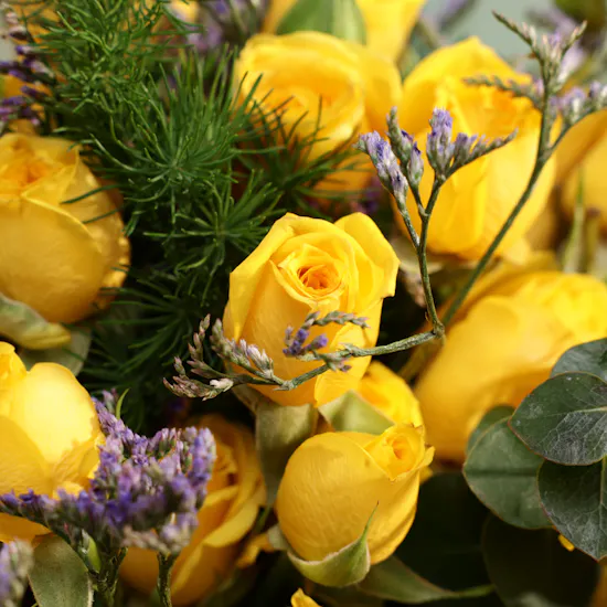 Golden Congrats | Bright Flowers