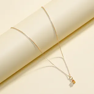 Gold Land Gold with Yellow Citrine Stone Women's Necklace Gold Land Gold with Yellow Citrine Stone Women's Necklace