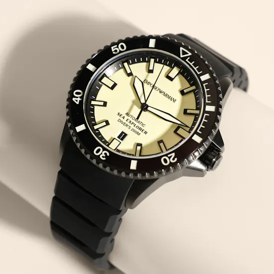 Emporio Armani Sea Explorer Automatic Black Watch for Men