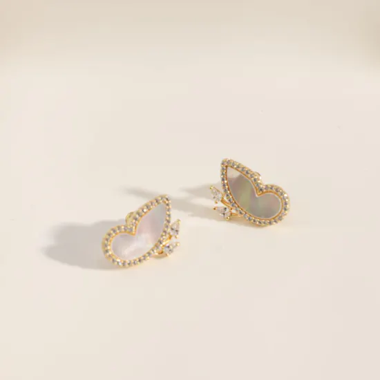 Alvira Butterfly Zerconia Gold Plated Jewelry Set