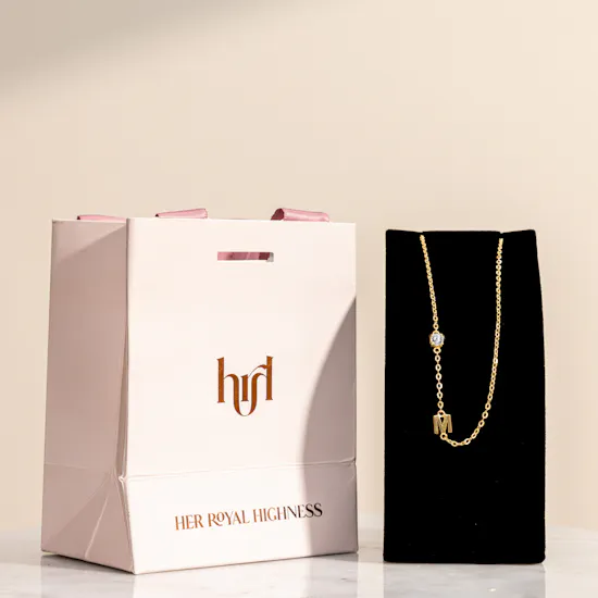Hrh Letter M Gold-plated Necklace