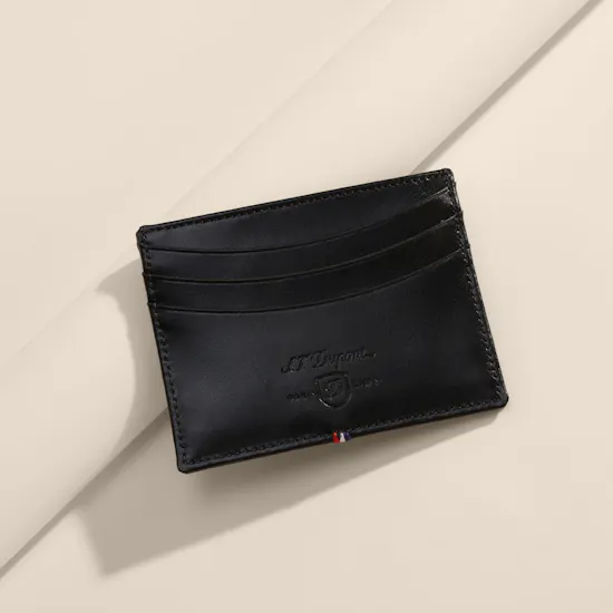 S.T. Dupont Line D Black Leather Men’s Card Holder