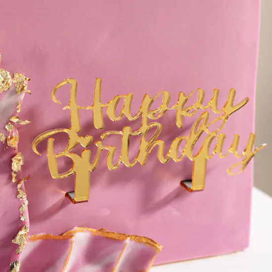 Floward Blush Butterfly Birthday Square Cake