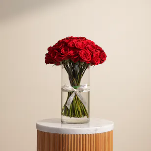 Breathtaking Red Roses Vase | 50 Roses Breathtaking Red Roses Vase | 50 Roses