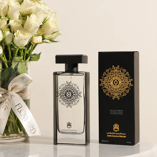 عطر ذا بلاك للرجال من عبدالصمد القرش | باقة بيبي جوري ليوم الأب