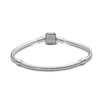 Pandora Moments Silver Bracelet, Signature Clasp 