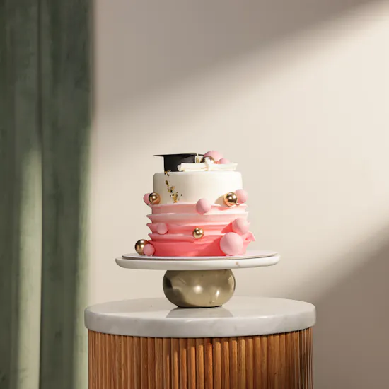 Floward Pink Graduation Cake
