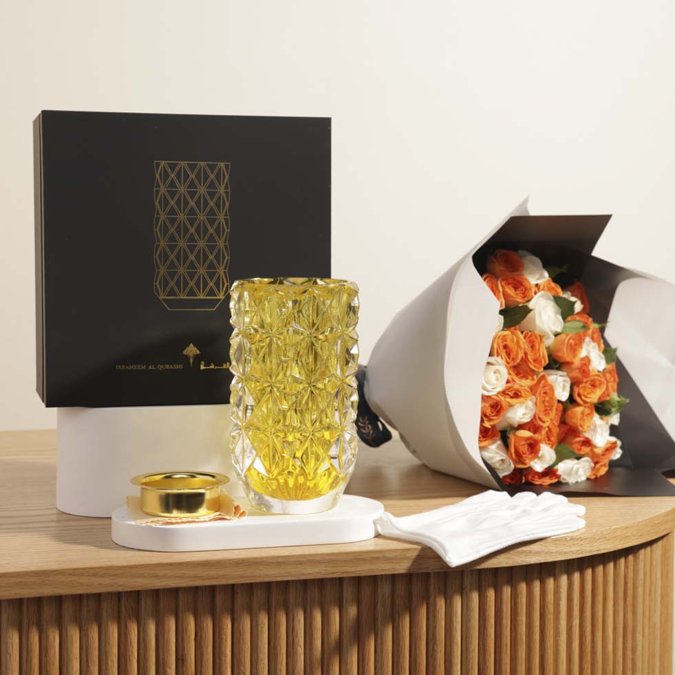 مبخرة كريستال من ابراهيم القرشي | باقة غروب الشمس