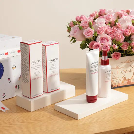 Floward x LETOILE Shiseido Daily Skin Care Set | Classy Roses