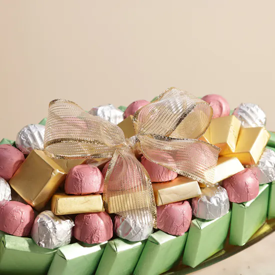 Bateel Chocolate Ava Leaf-shaped Small Glass Tray