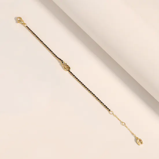Aigner Iara Black Stones Gold-plated Women's Bracelet