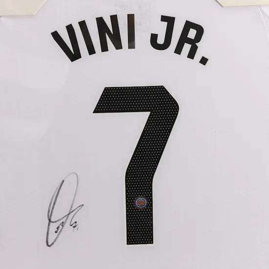 Vinícius Júnior Real Madrid Home 2024-2025 Signed T-Shirt