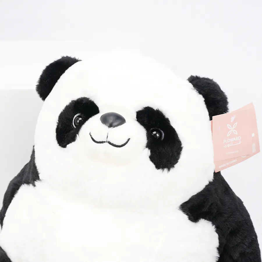 Floward Plush Panda with 20 White Roses Vase 4