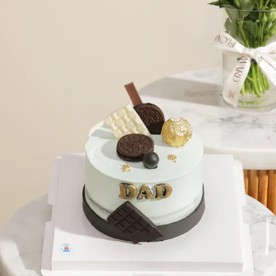 Sweet Sensation Dad Golden Crunch Cake | Elegant Blooms