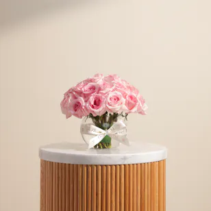 Gorgeous Pink Rose Vase | 25 Roses Gorgeous Pink Rose Vase | 25 Roses