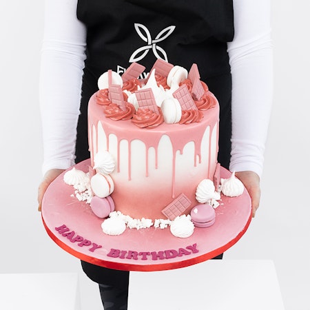 pink happy birthday cake pictures
