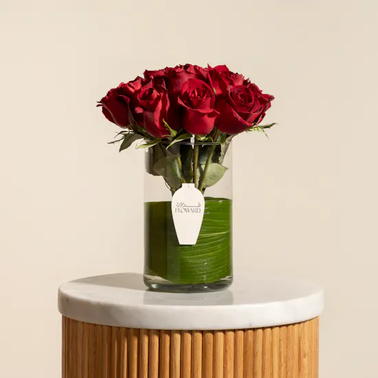 Siran by Iram Half Moon Gold Necklace | Rose Beauty Vase
