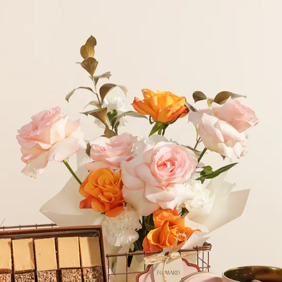 J's Bakery Delightful Gift Basket | Warm Flowers
