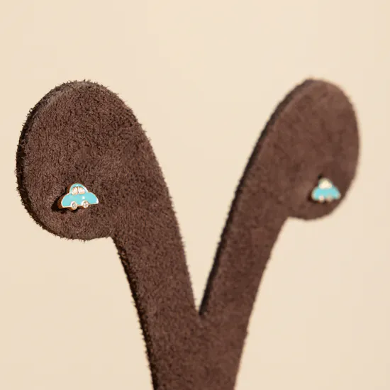 Siran by Iram Blue Car Earrings | Dazziling Flowers Bouquet