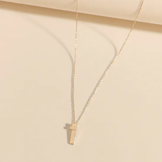 Midad letter Alef Necklace | 18 k Gold