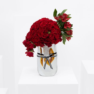 Red Baby Roses | Vase