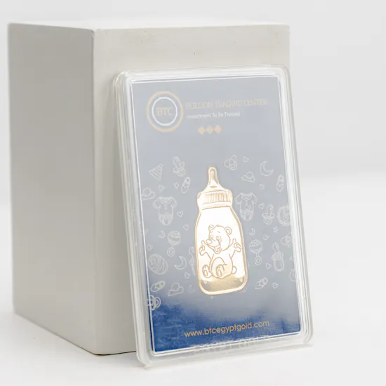 BTC Gold Baby Bottle | Flowers