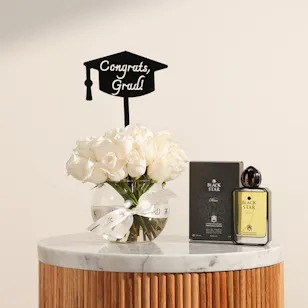 Abdul Samad Al Qurashi Black Star EDP Men Perfume | Congrats Grad! Flower Vase
