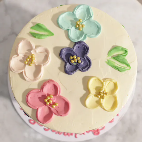 Floward Personalized Mango Floral Cake
