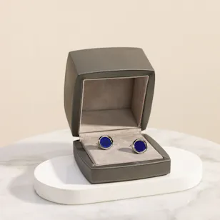 Zayan Lapis Lazuli Silver Dress Cufflinks