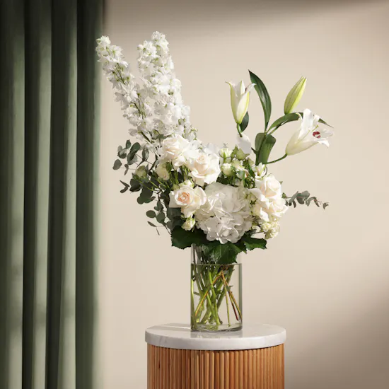 Celestial White Harmony Flowers Vase By September Studio