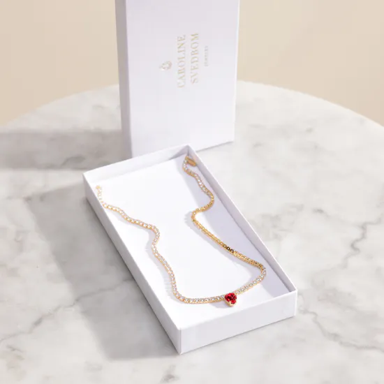 Caroline Svedbom Red Heart Necklace