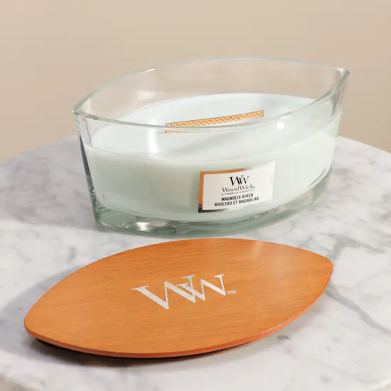 Woodwick Ellipse Magnolia Birch Candle