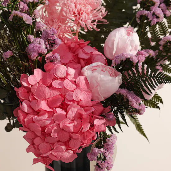 Blush Harmony Preserved Flowers Vase