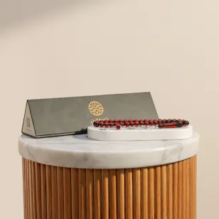 Epock Tourmaline Bakelite Maroon Rosary