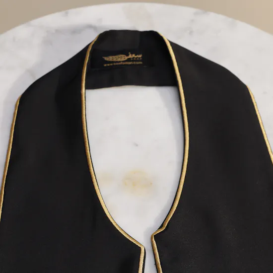 Saaf Omani National Day Rose Black Scarf
