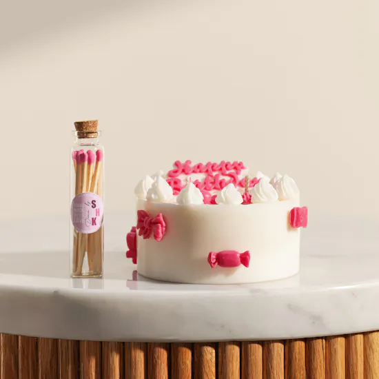 Done By SHK Fuchsia Happy Birthday Cake Candle