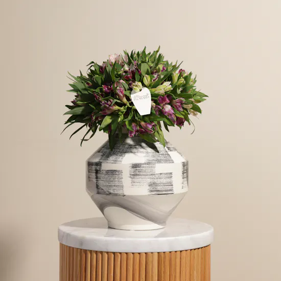 Silky Touch Alstroemeria Vase