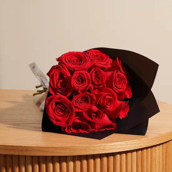 Embrace Red Roses Bouquet | 15 Flowers
