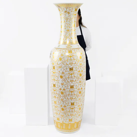 Royalty White Gleaming Vase 160 CM