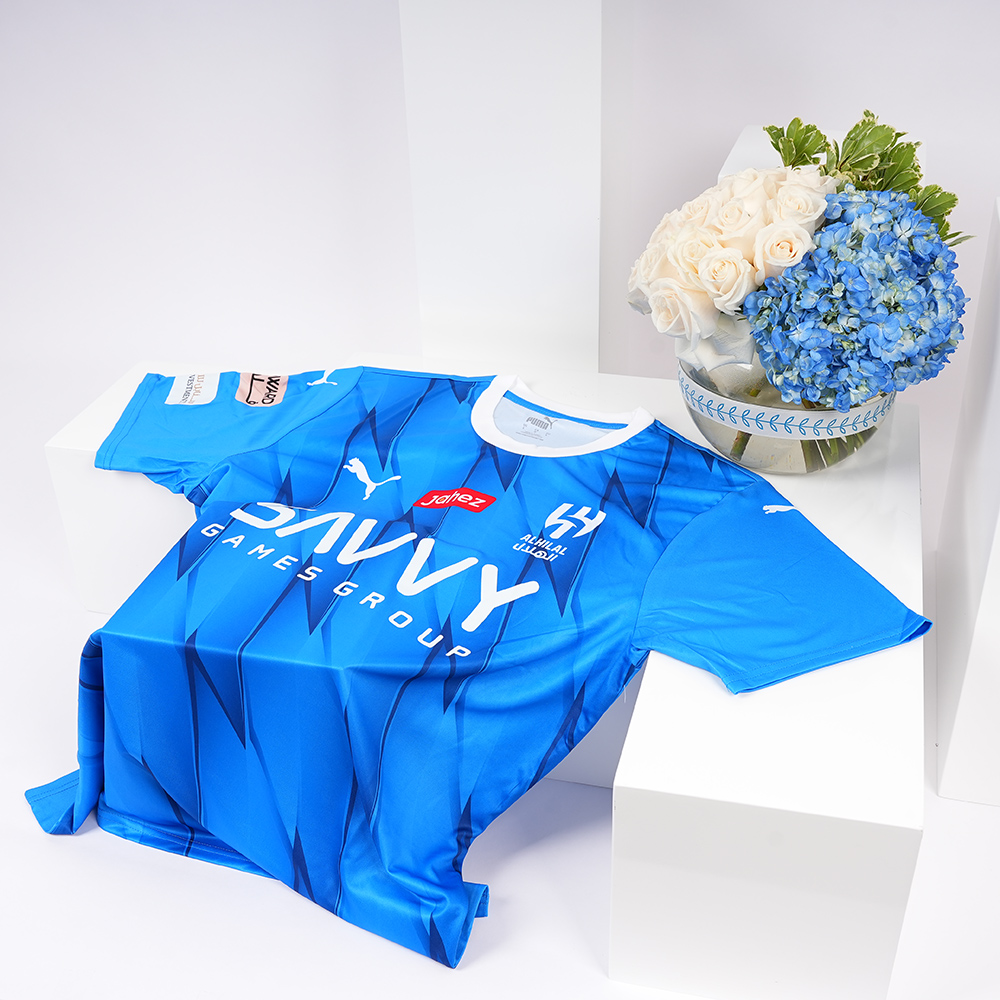 تيشيرت الهلال فئة الجماهير 23/24  مقاس صغير | زهور بيضاء