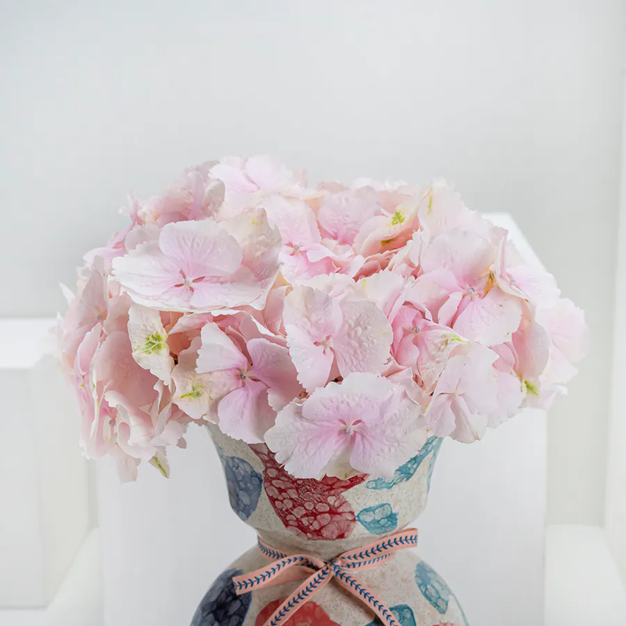 Pink Hydrangea | Oriental Vase  2