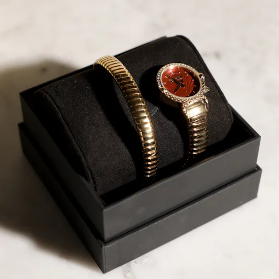 Just Cavalli Radiosa Yellow Gold Red Women's Watch | Best Mom Ever Flowers