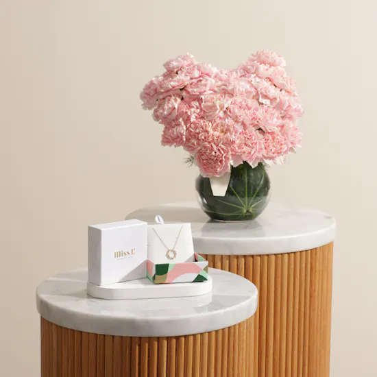 Miss L’ by L’azurde Gold Necklace | Regal Blossom Flower Vase